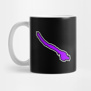 Galiano Island Silhouette in Purple Violet - Simple Gift - Galiano Island Mug